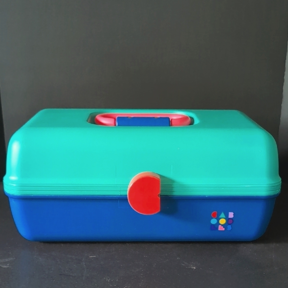 VGT 1980s Caboodles Lot Of 3 Blue/Green Travel Makeup Cases. - Picture 2 of 13